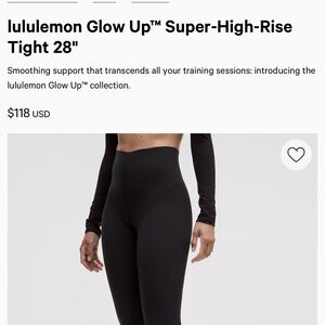 lululemon athletica Glow Up Black High-Rise Leggings